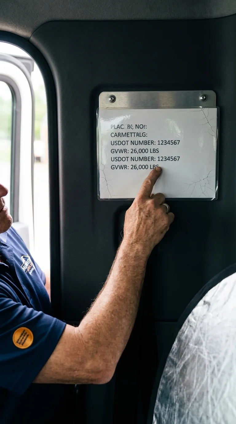 USDOT licensing placard verification in Salamanca